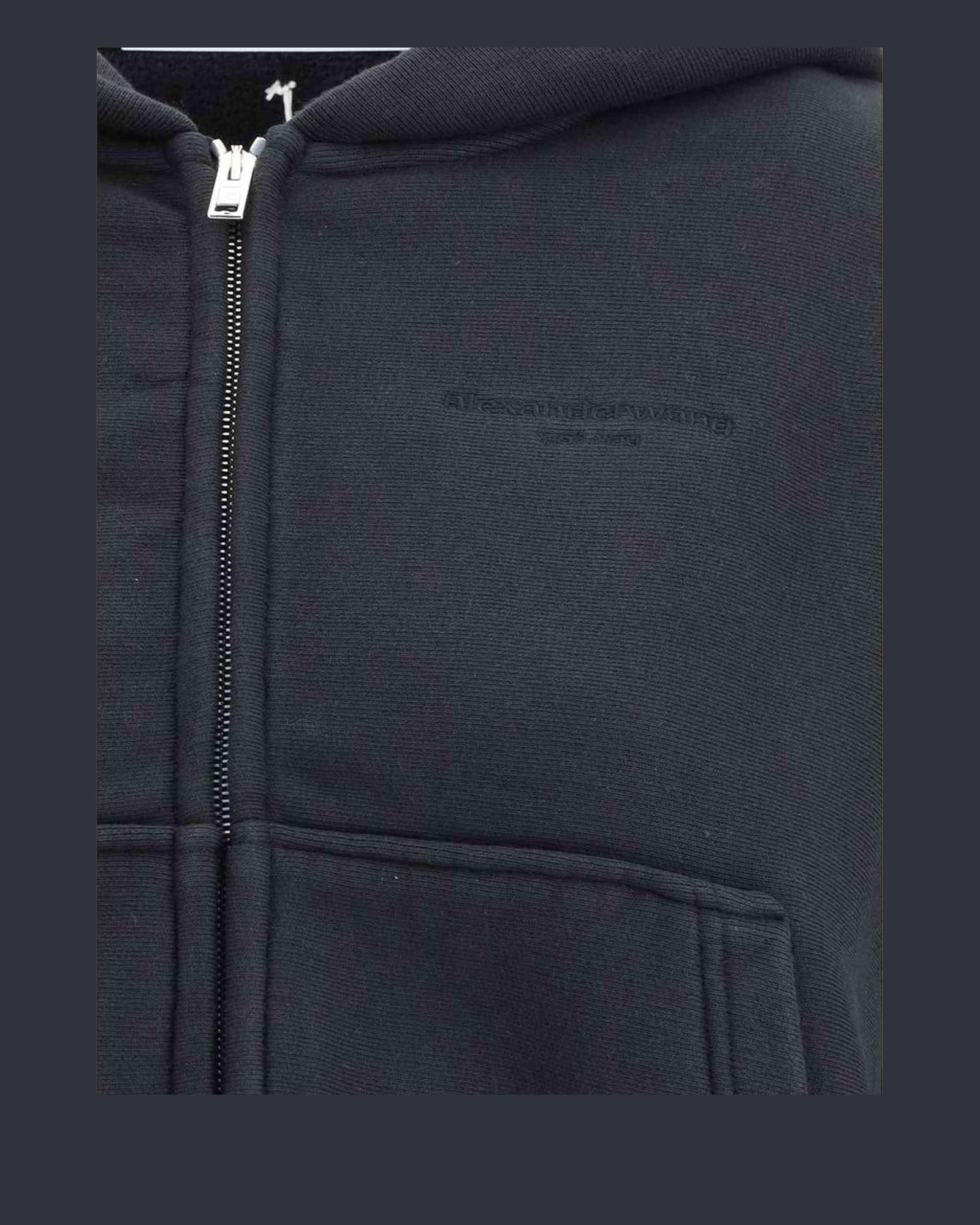 Alexander Wang Cropped Zip Up Hoodie Glam Steals