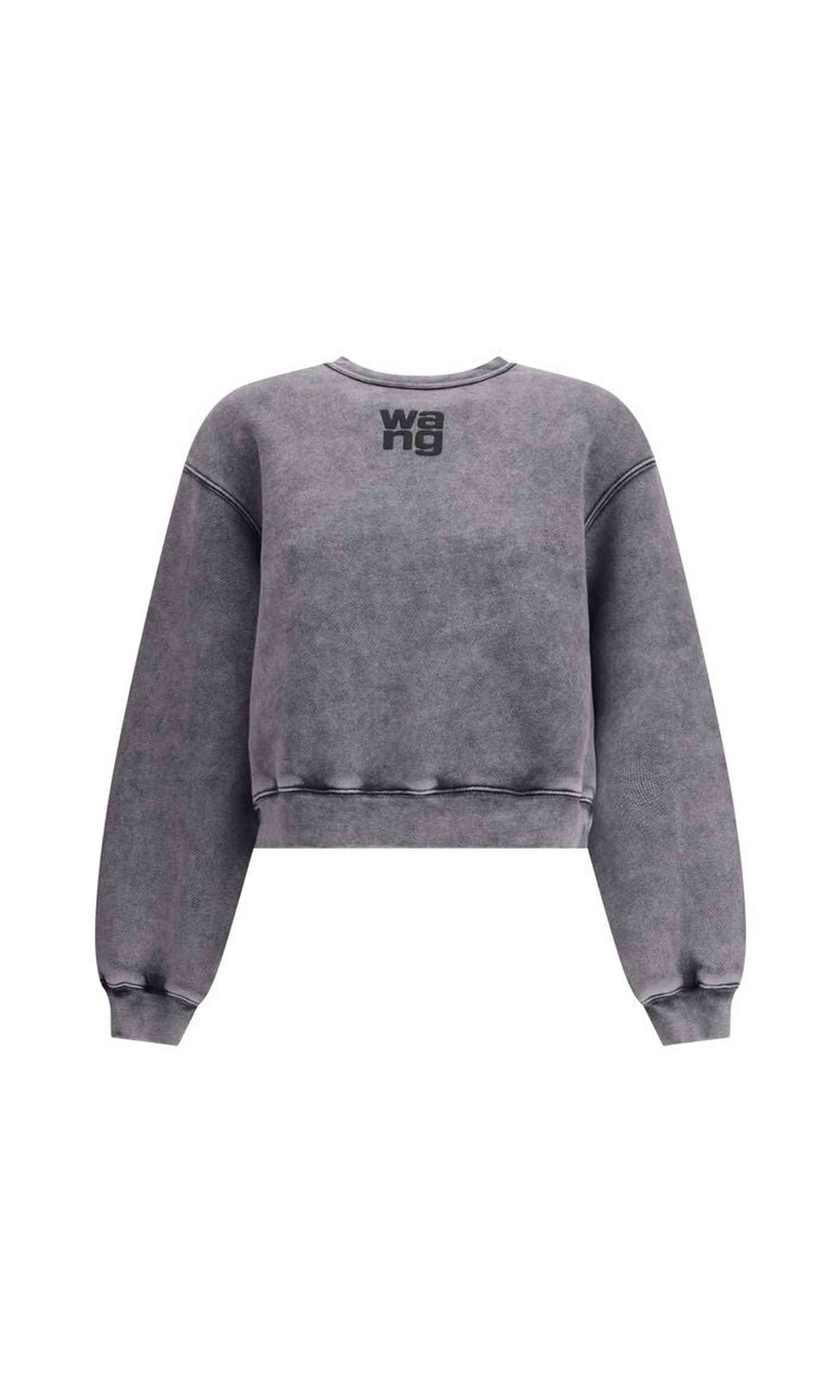 Alexander Wang Embossed Logo Crewneck Sweat-shirt Glam Steals