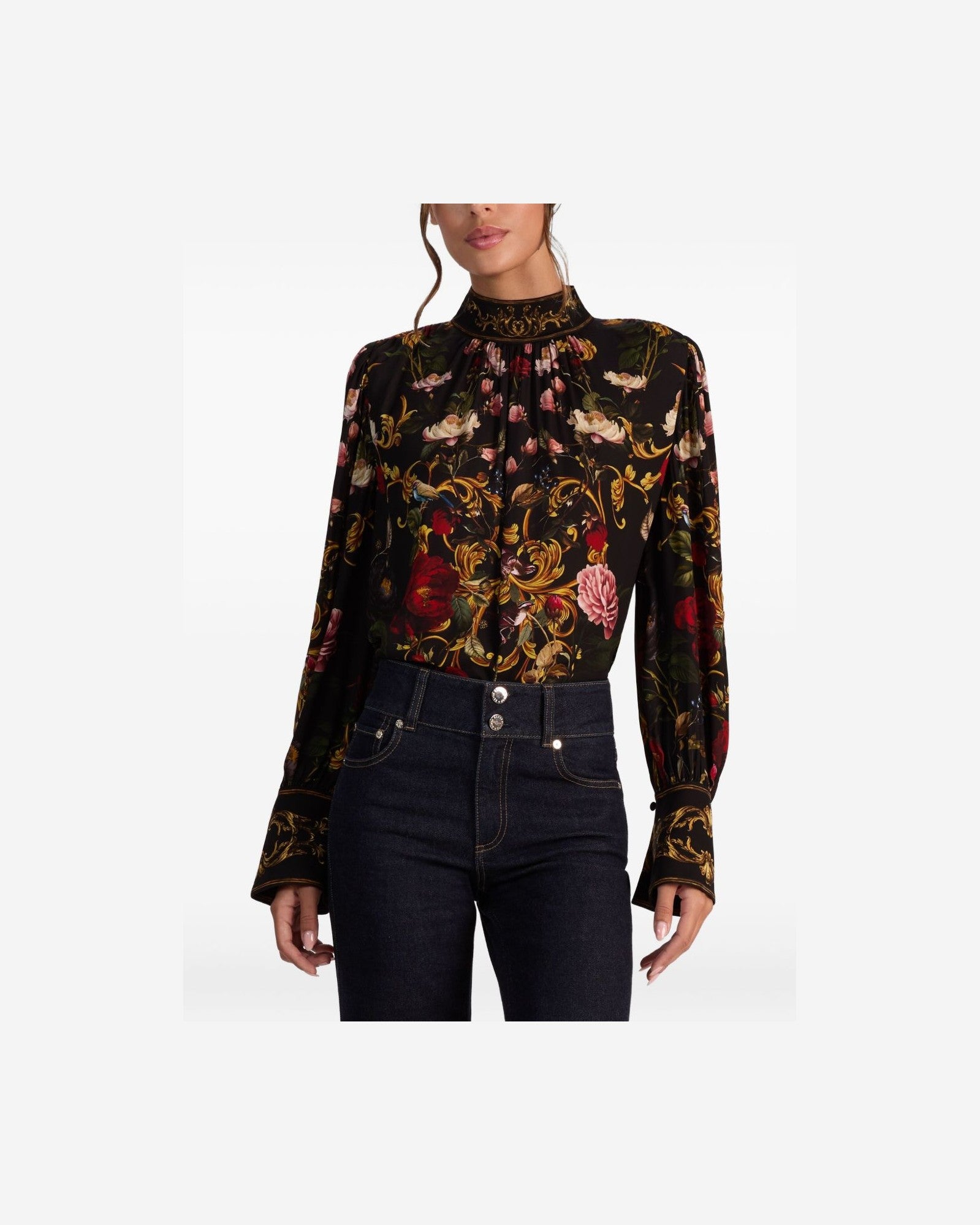 Alice + Olivia Black Shirt Glam Steals