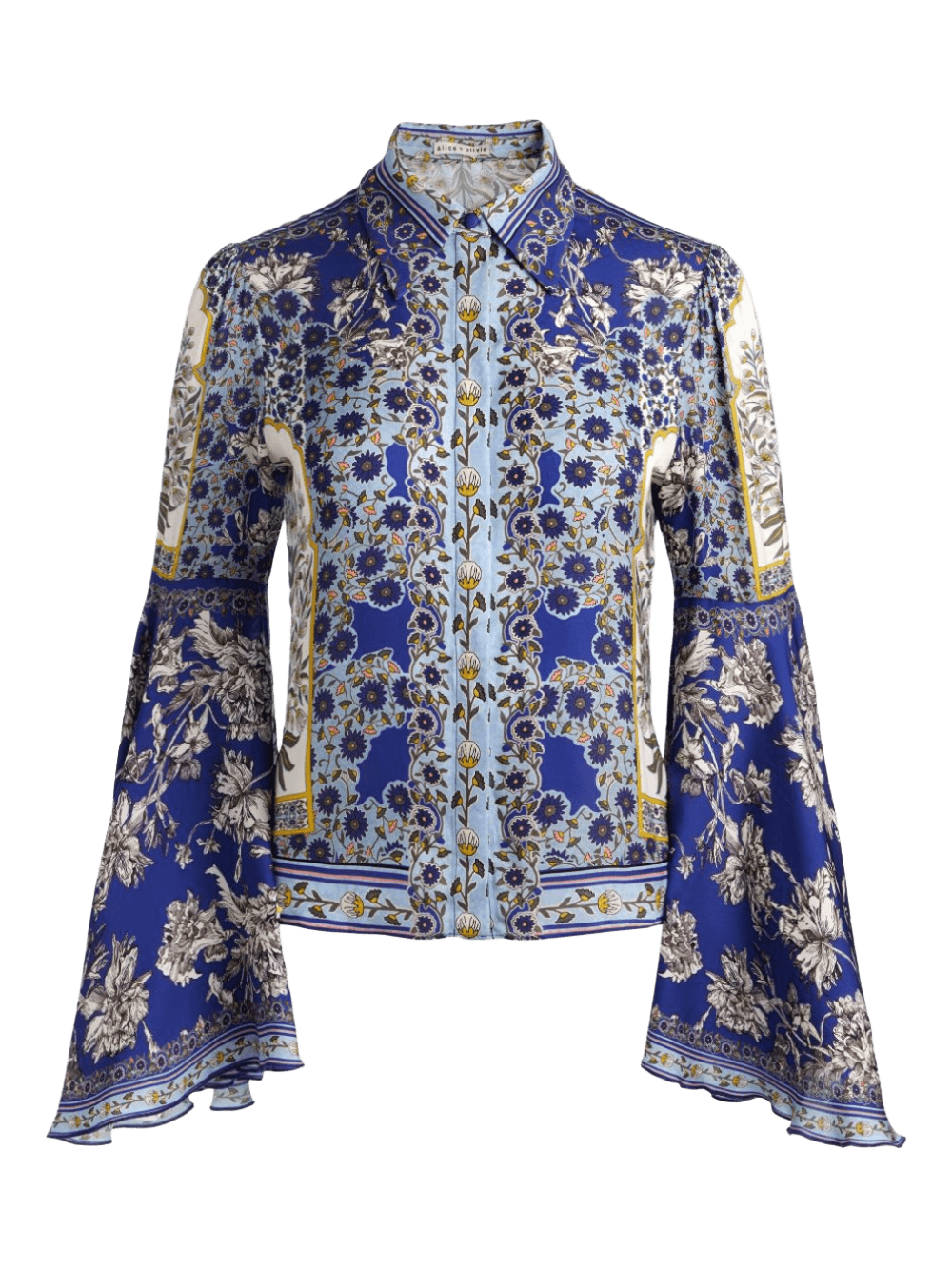 Alice + Olivia Purple Shirt Glam Steals