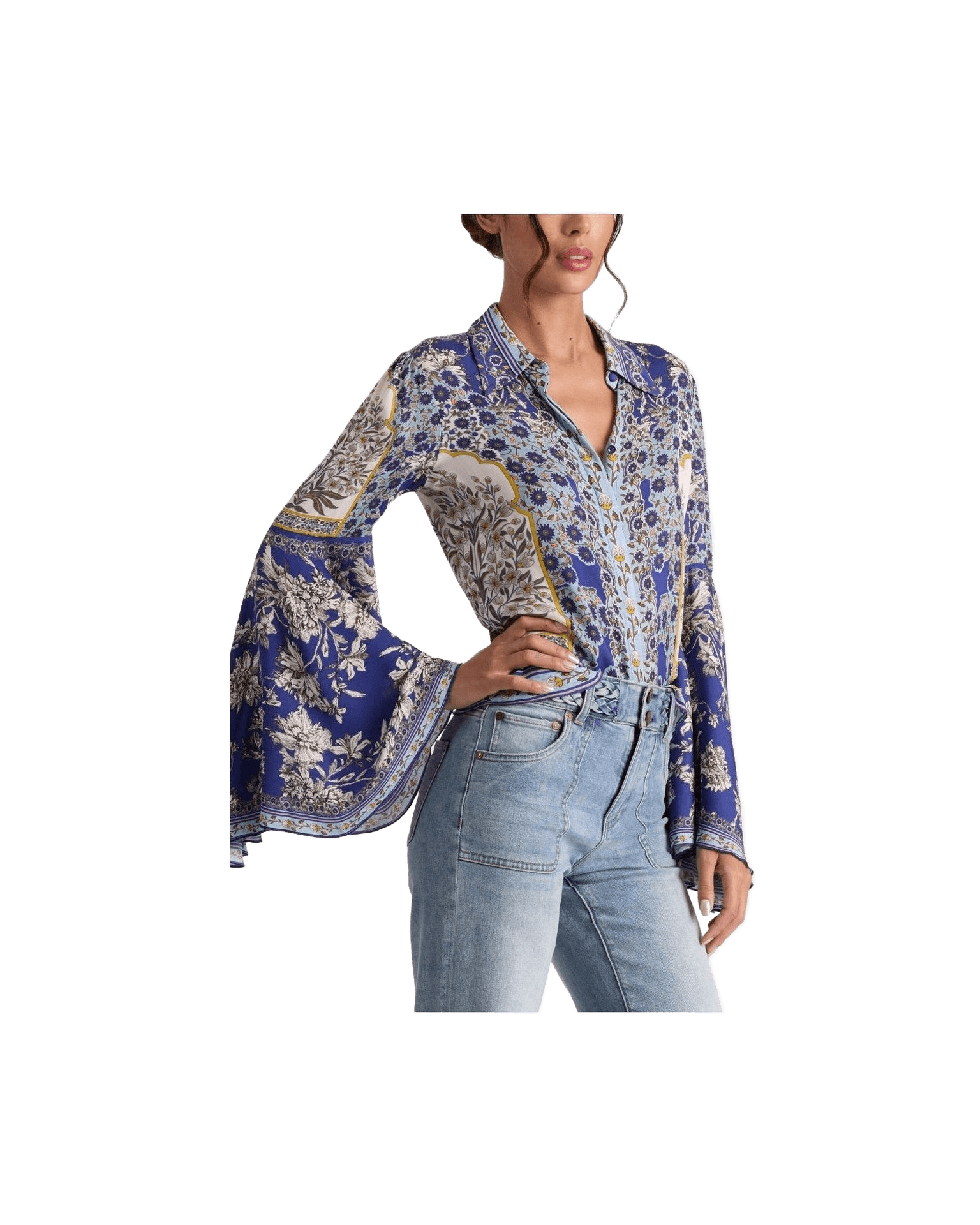 Alice + Olivia Purple Shirt Glam Steals