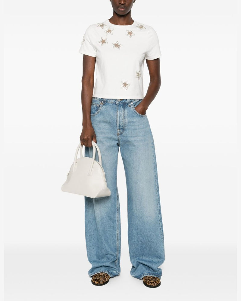 Alice + Olivia White Polo T-shirt Topwear