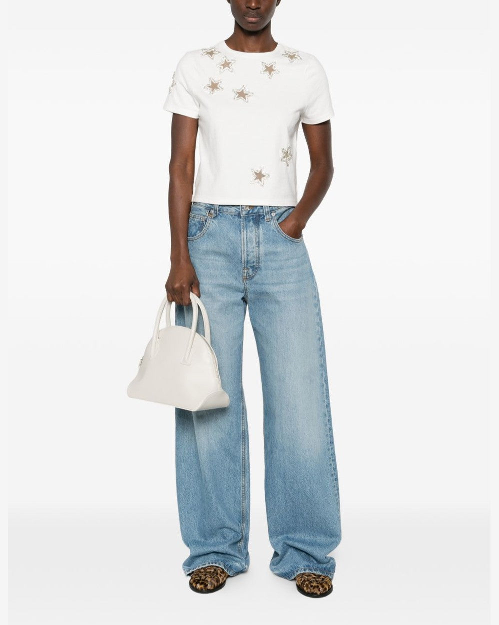 Alice + Olivia White Polo T-shirt Topwear