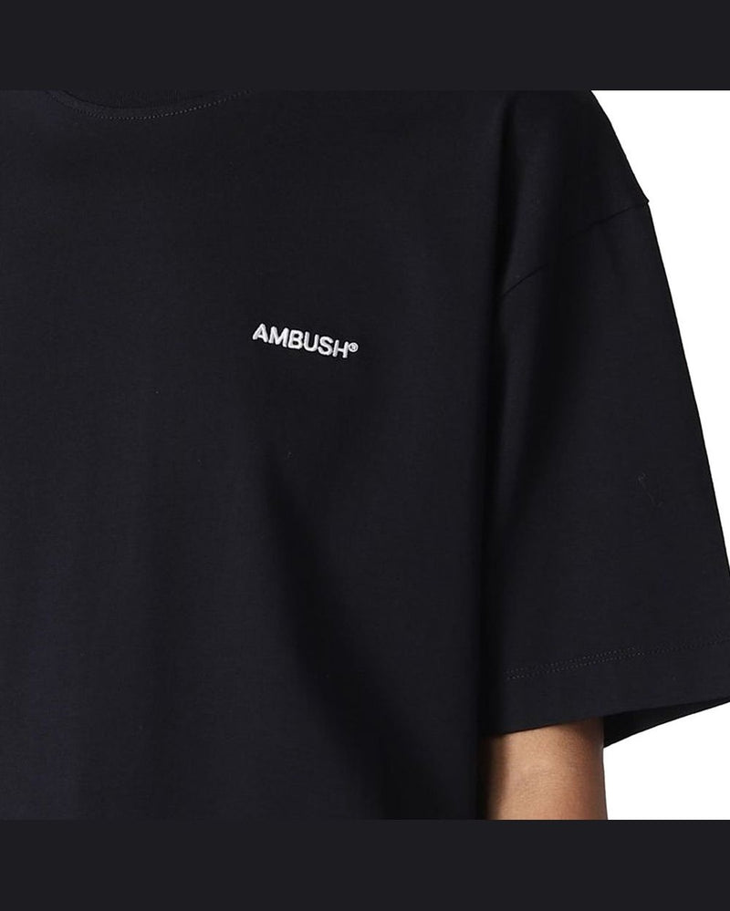 Ambush Black Cotton T-shirt Glam Steals