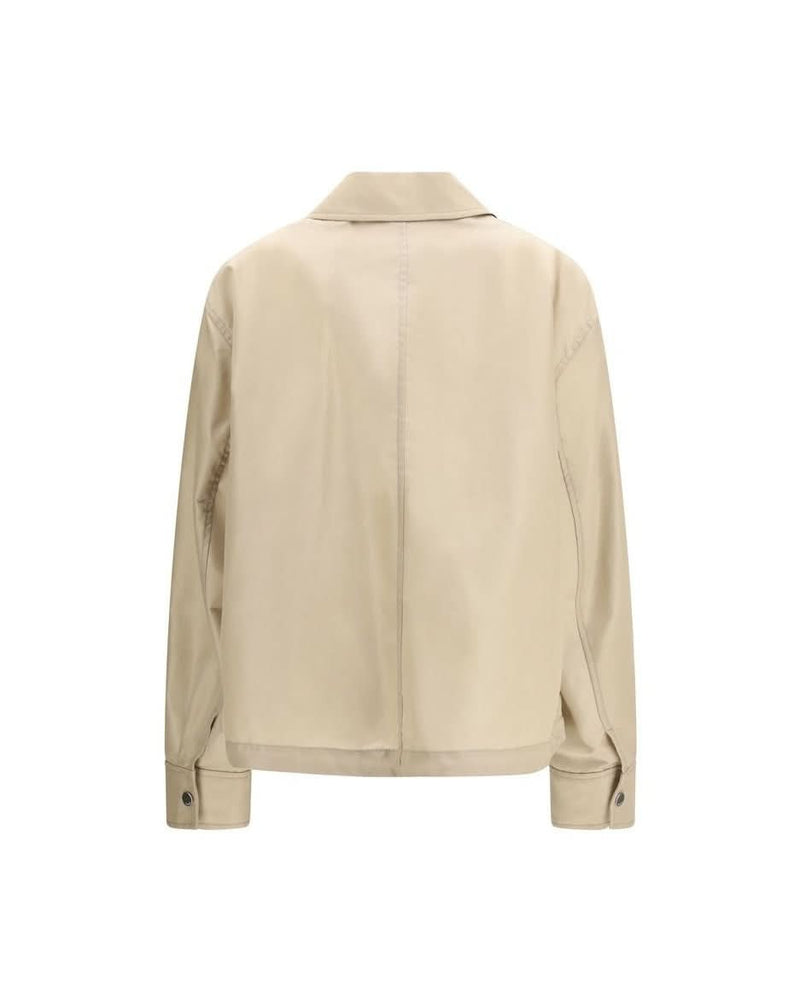 Ami Paris Beige Polyamide Trench Coat 