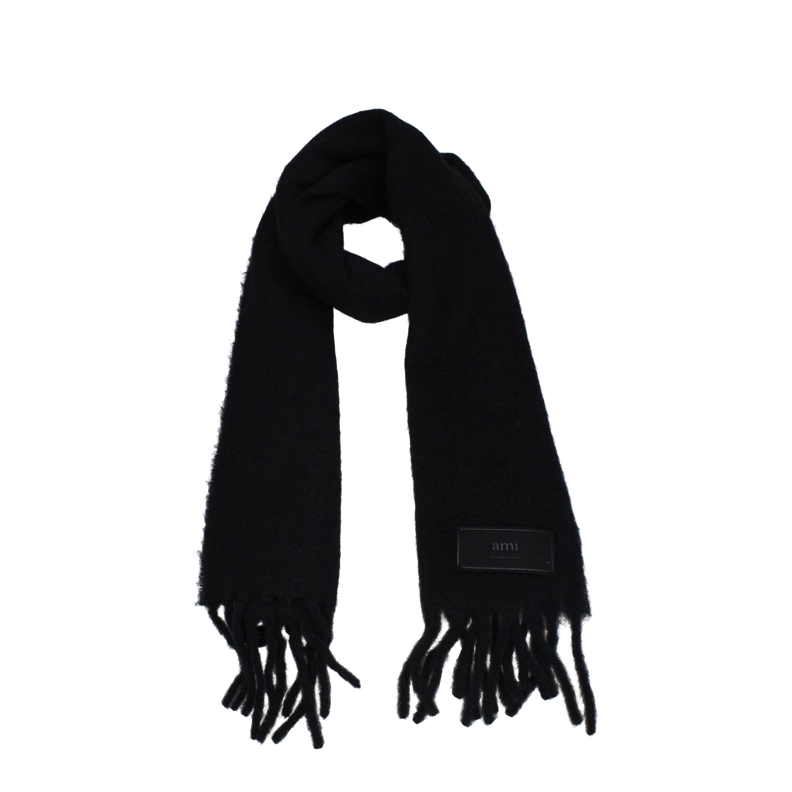 Ami Paris Black Leather Scarves Glam Steals