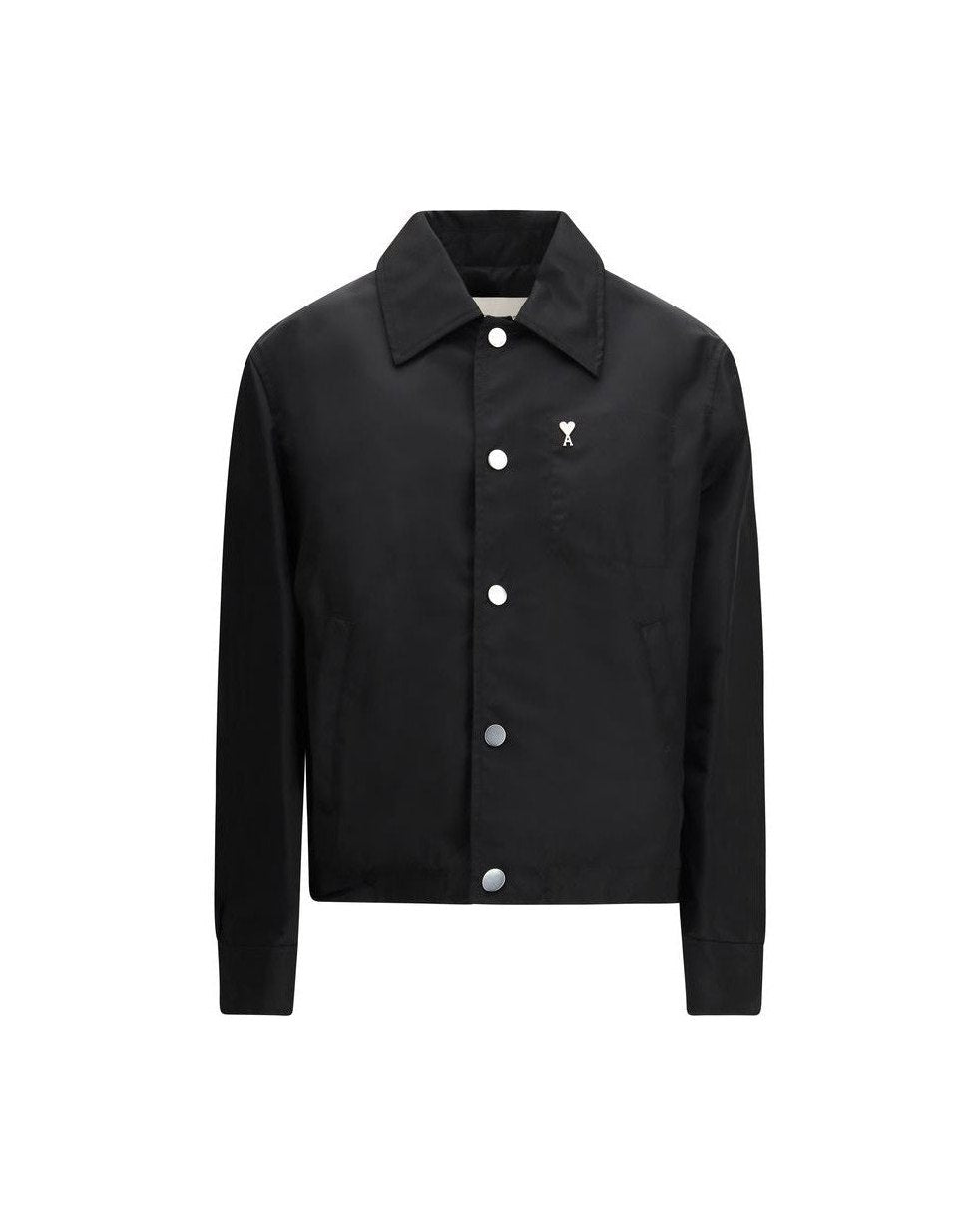 Ami Paris Black Polyamide Shell Jacket Glam Steals