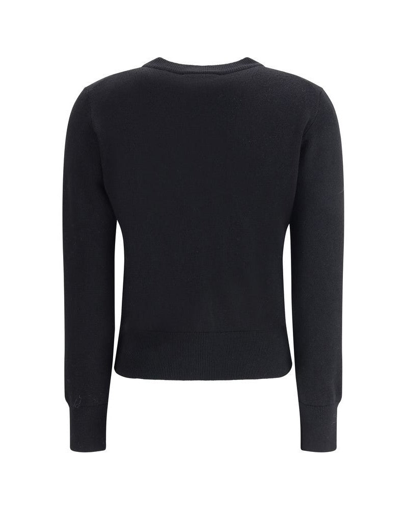 Ami Paris Black Wool Merino Cardigan Glam Steals