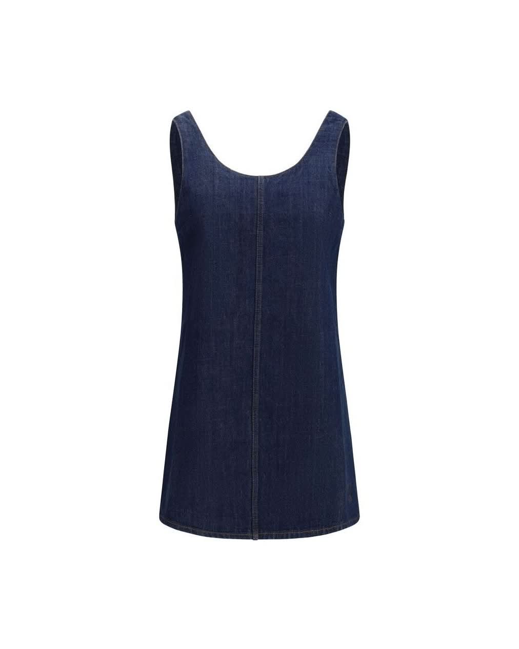 Ami Paris Blue Cotton Casual Dress 