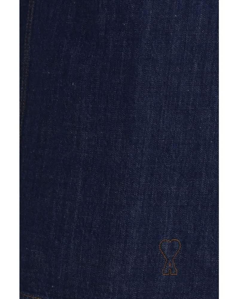 Ami Paris Blue Cotton Casual Dress 