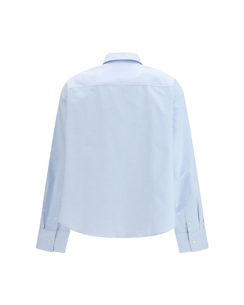 Ami Paris Blue Cotton Dress Shirt Glam Steals