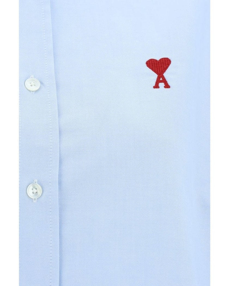 Ami Paris Blue Cotton Dress Shirt Glam Steals