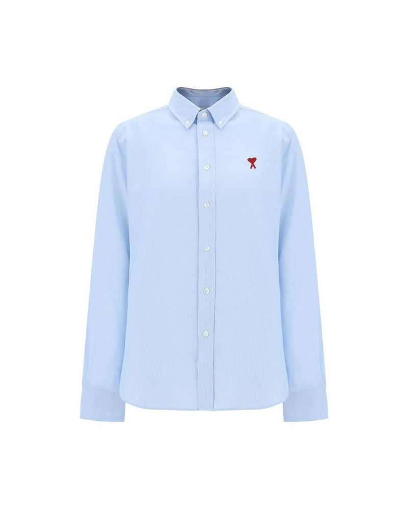 Ami Paris Blue Cotton Dress Shirt Glam Steals