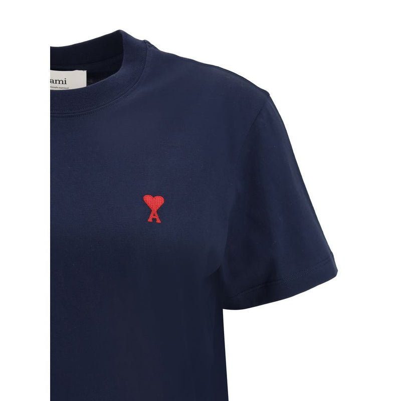 Ami Paris Blue Cotton T-shirt Glam Steals