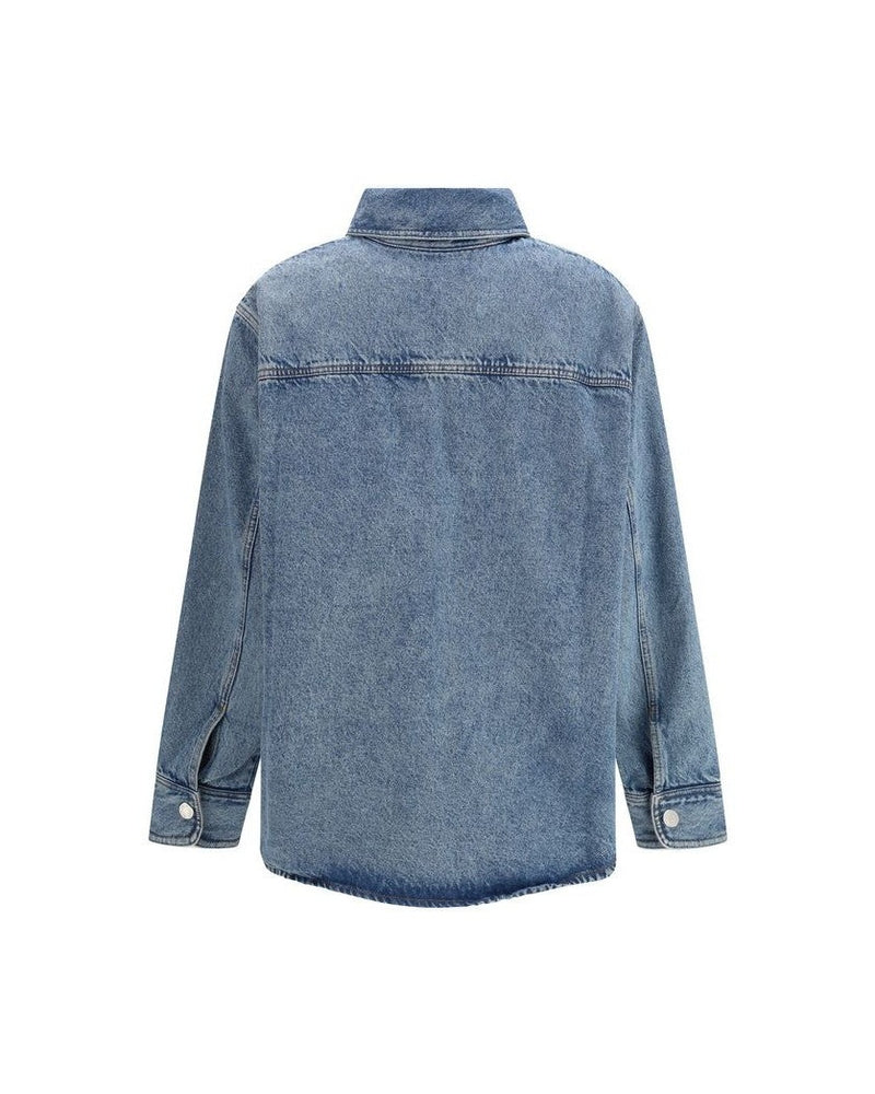Ami Paris Blue Denim Shirt Glam Steals