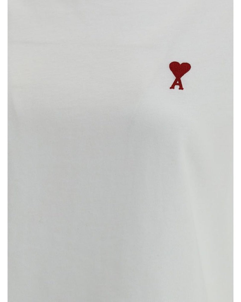 Ami Paris White Cotton T-shirt Glam Steals