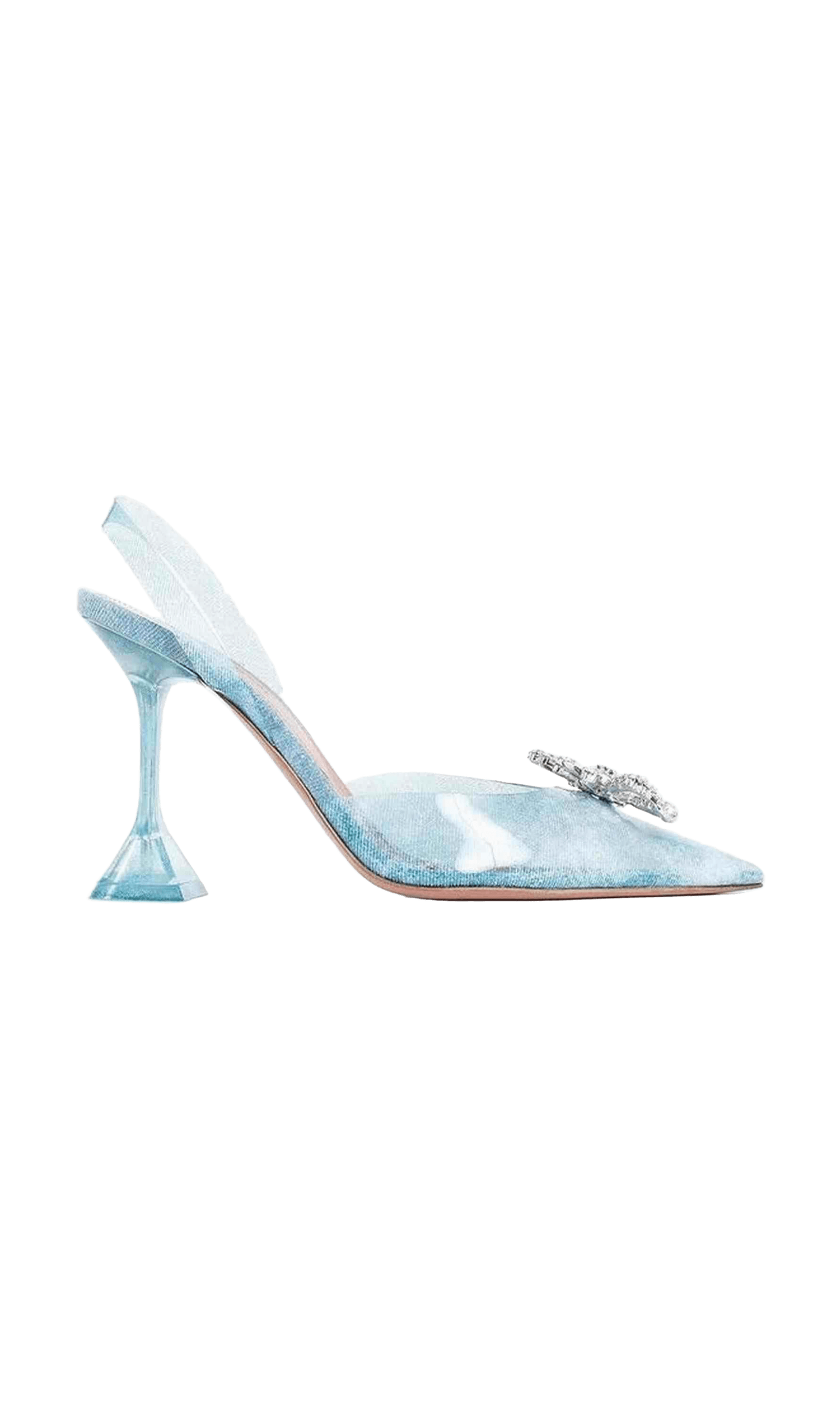 Amina Muaddi 95Mm Rosie Glass Pumps Glam Steals