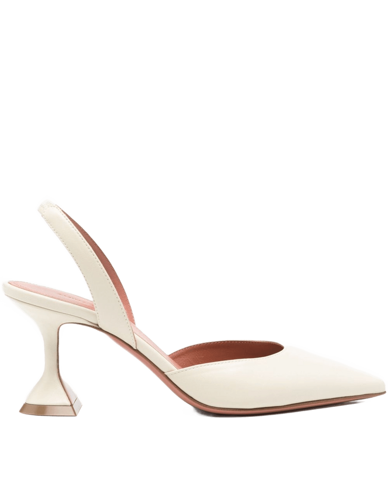 Amina Muaddi Beige Heel Glam Steals