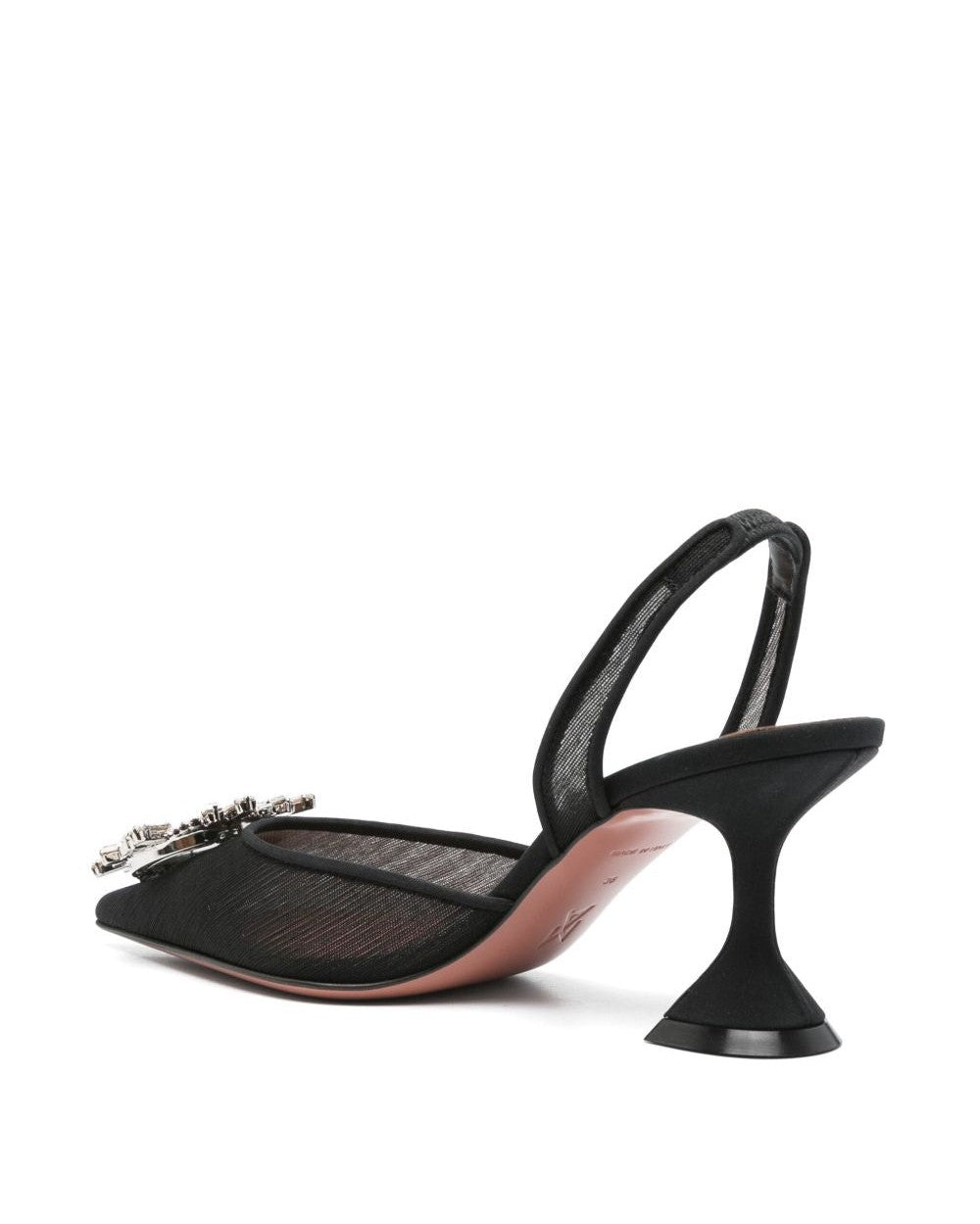 Amina Muaddi Black Heel Medium Heel