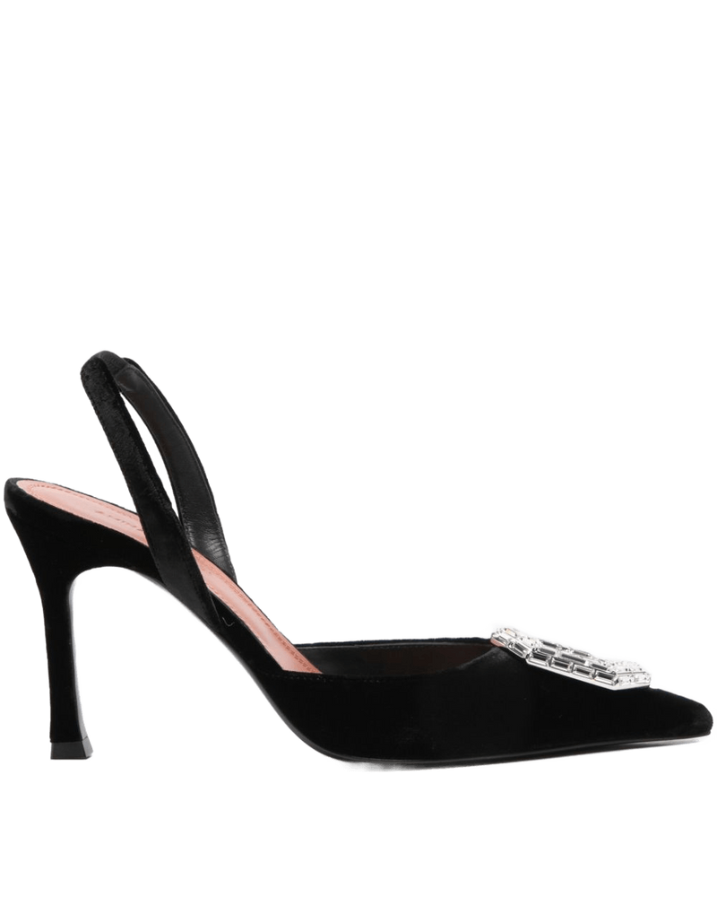 Amina Muaddi Black Heel Glam Steals