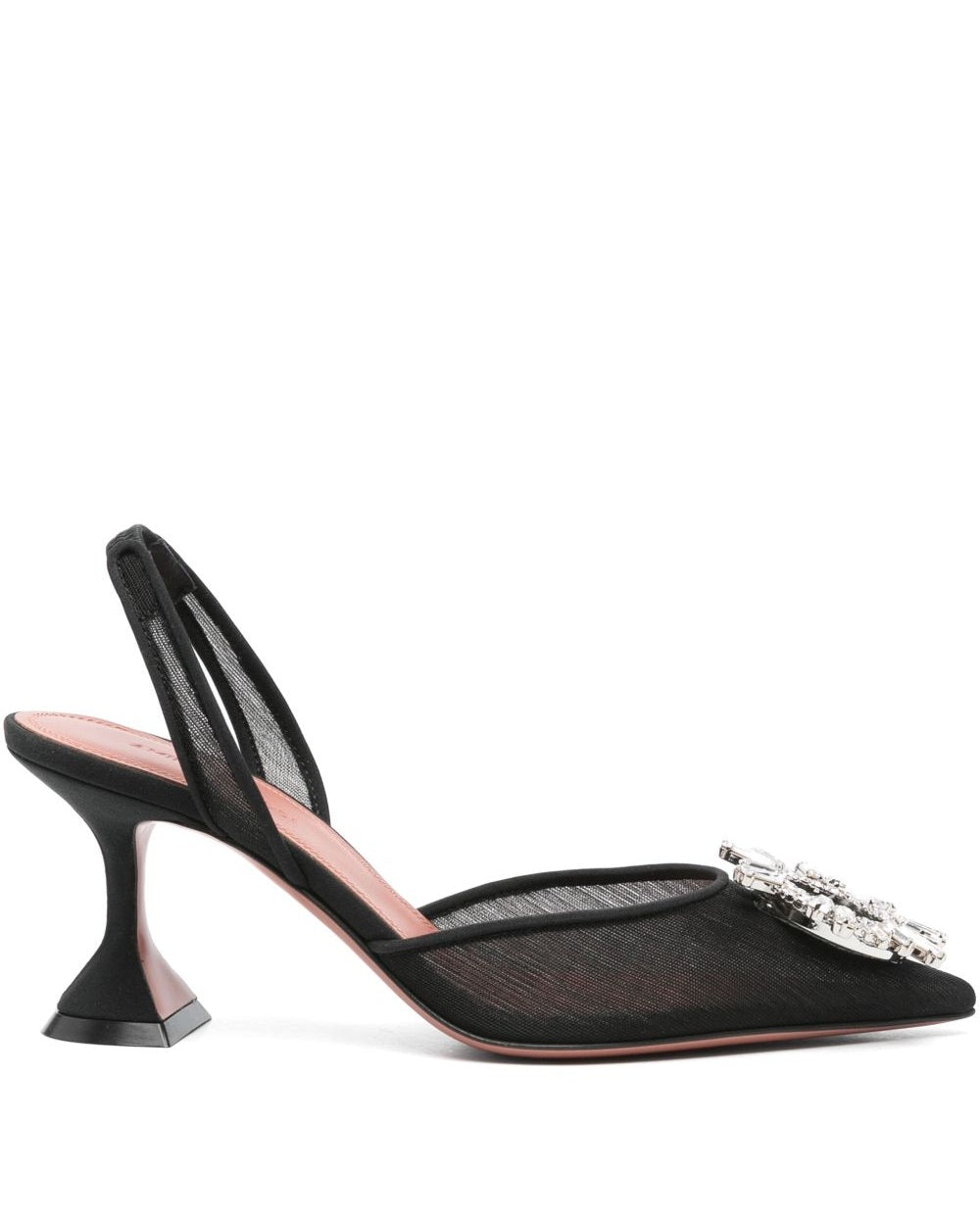 Amina Muaddi Black Heel Medium Heel