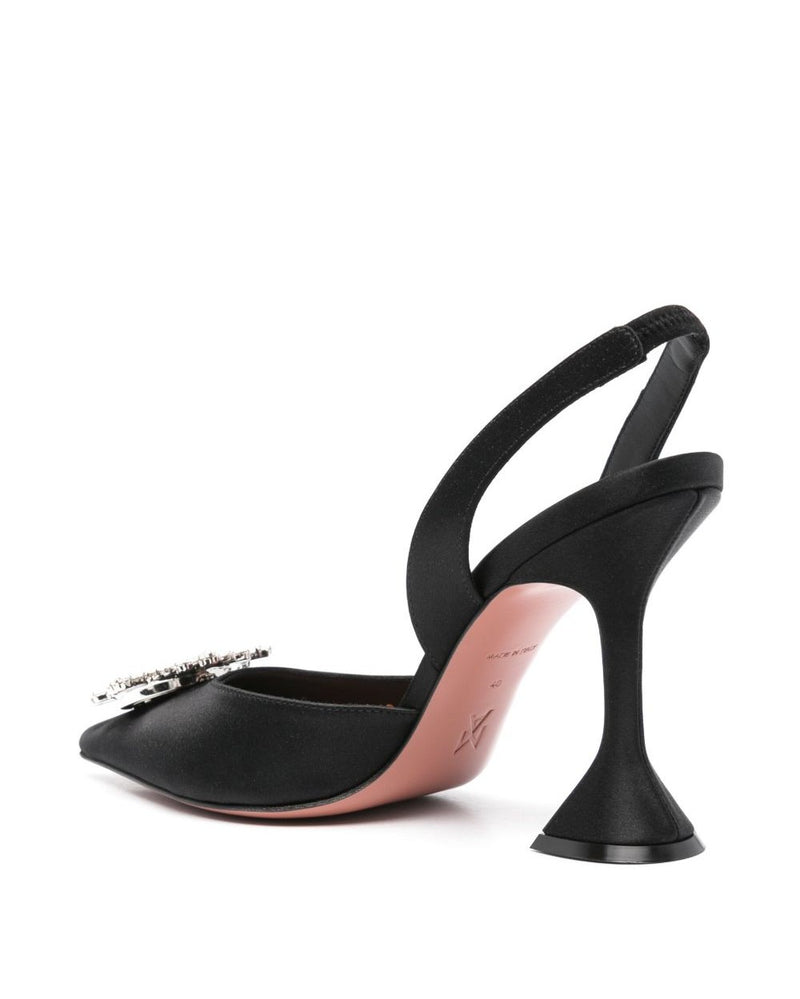 Amina Muaddi Black Heel Medium Heel