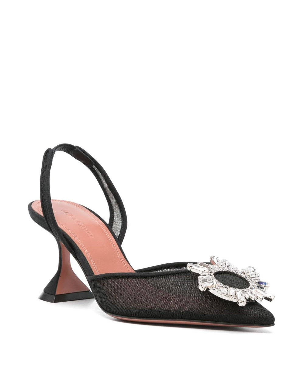 Amina Muaddi Black Heel Medium Heel