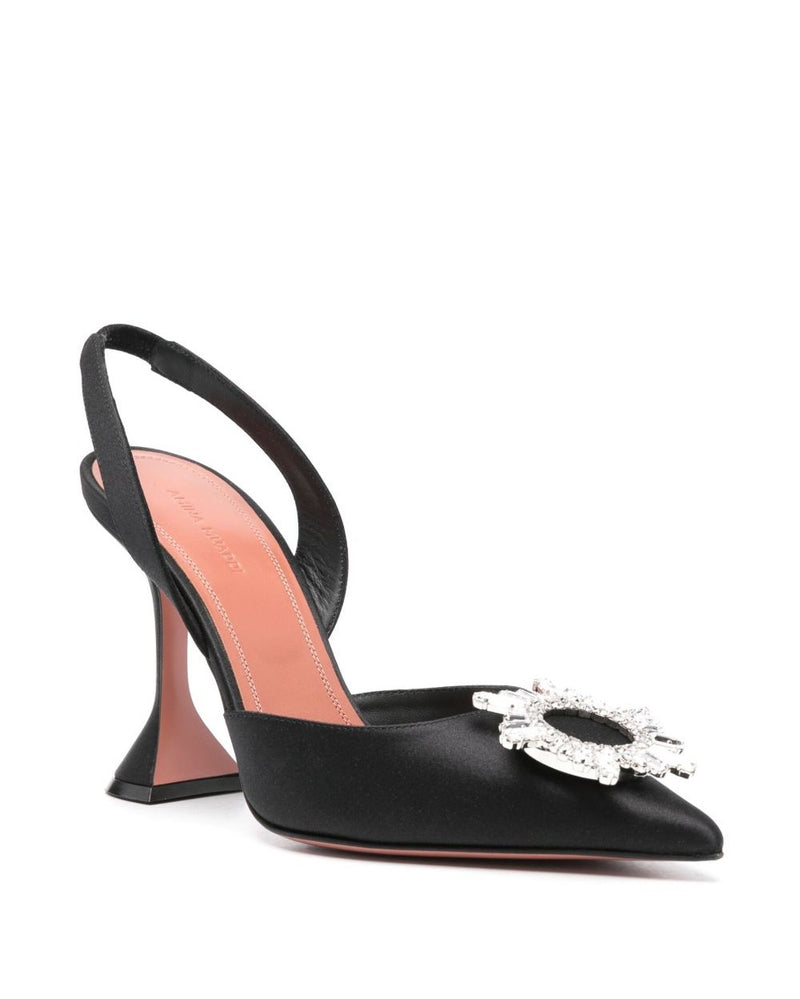 Amina Muaddi Black Heel Medium Heel