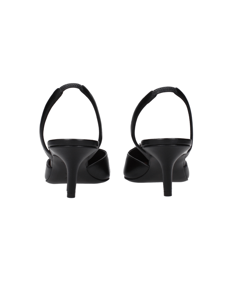 Amina Muaddi Black Leather Pumps Glam Steals