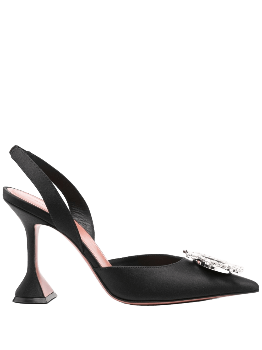 Amina Muaddi Black with Heel Glam Steals