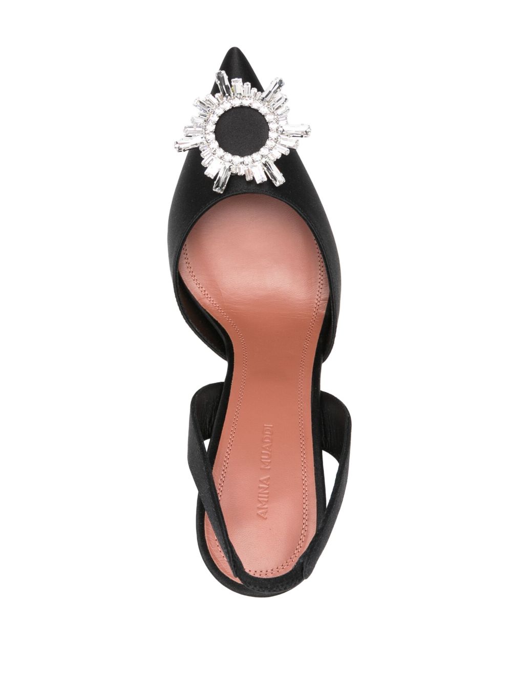 Amina Muaddi Black with Heel Glam Steals