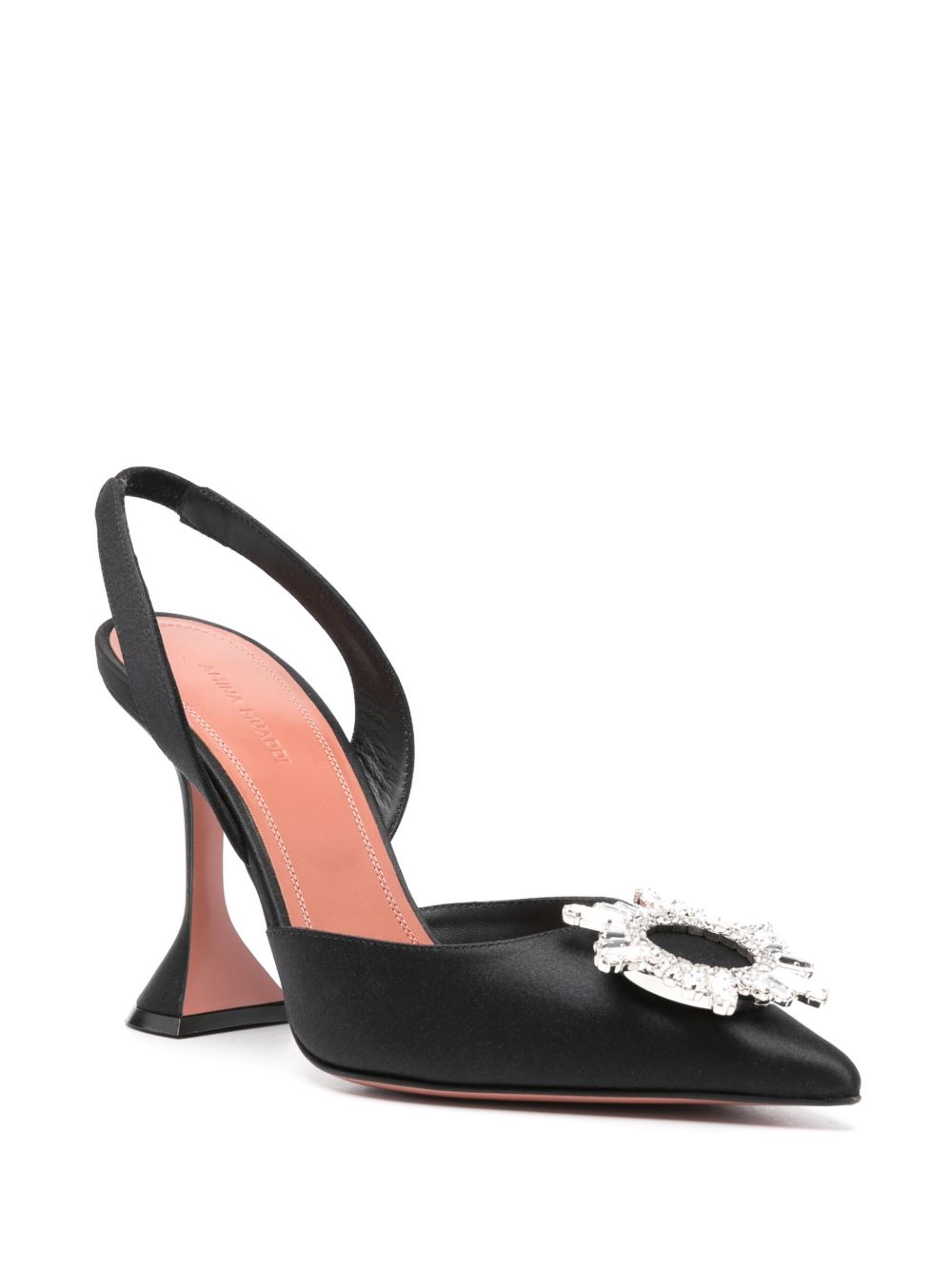 Amina Muaddi Black with Heel Glam Steals