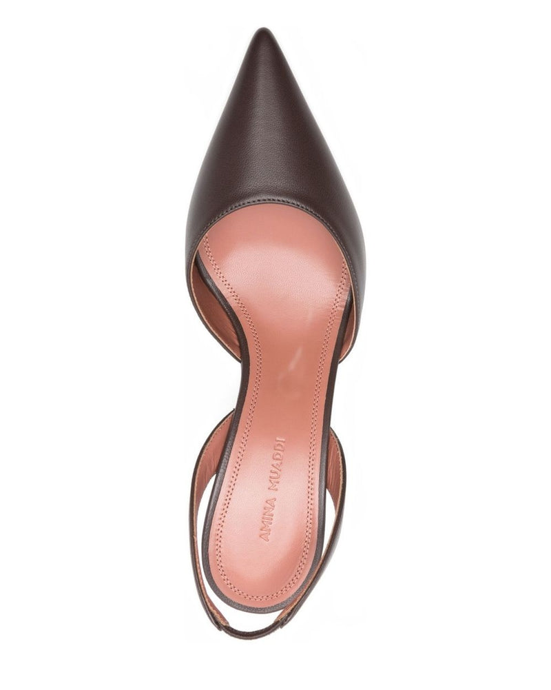 Amina Muaddi Brown Heel Glam Steals