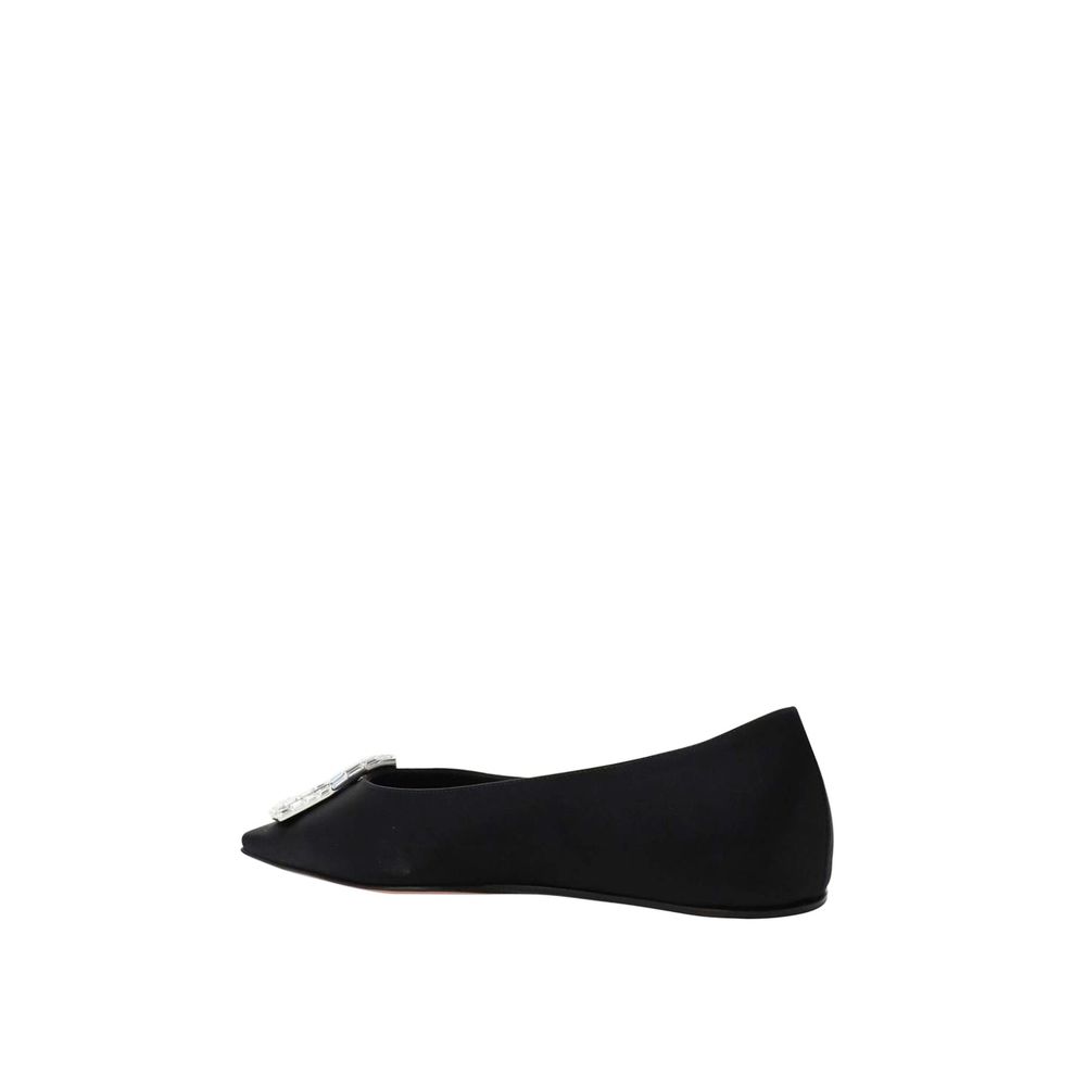 Amina Muaddi Camellia Ballerina Flats Glam Steals