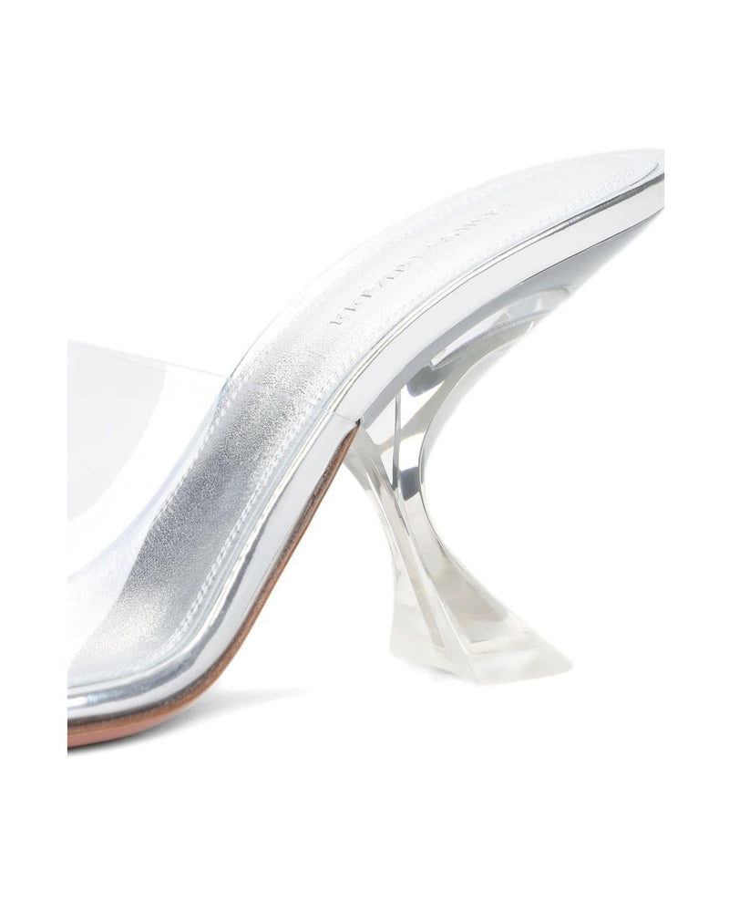 Amina Muaddi Grey Sandals Glam Steals