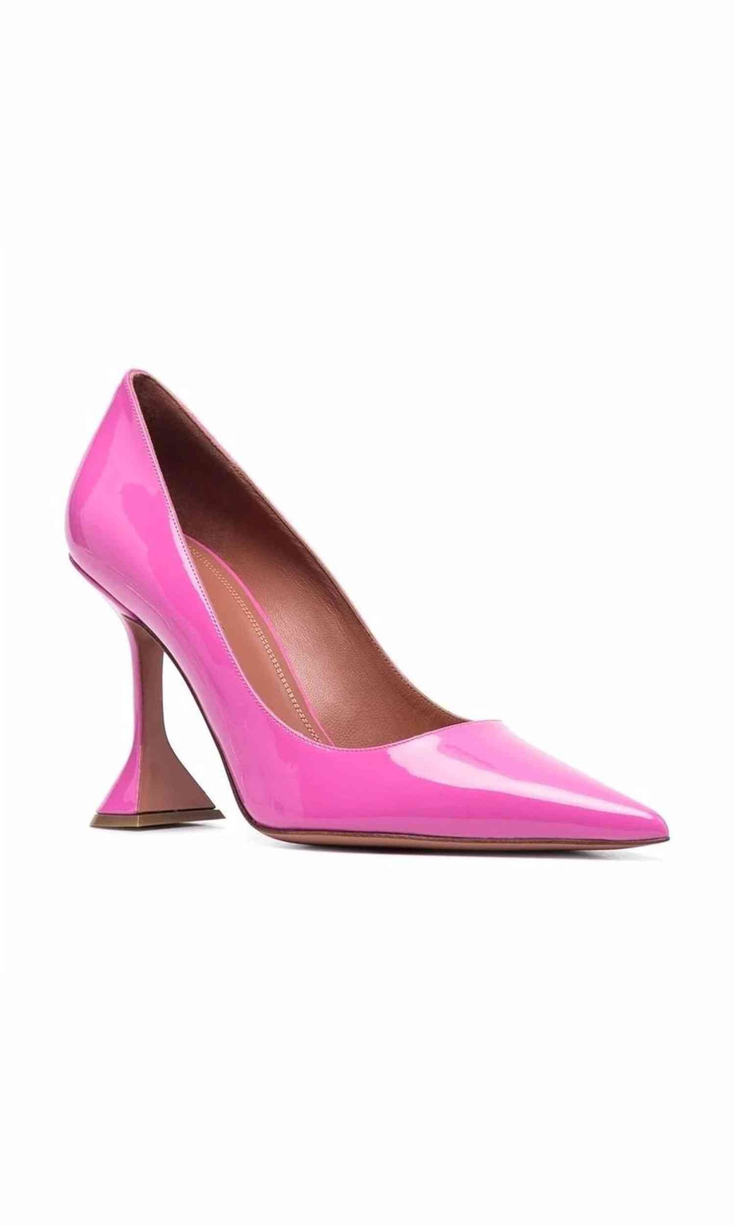 Amina Muaddi Leather Ami Patent Pumps Glam Steals
