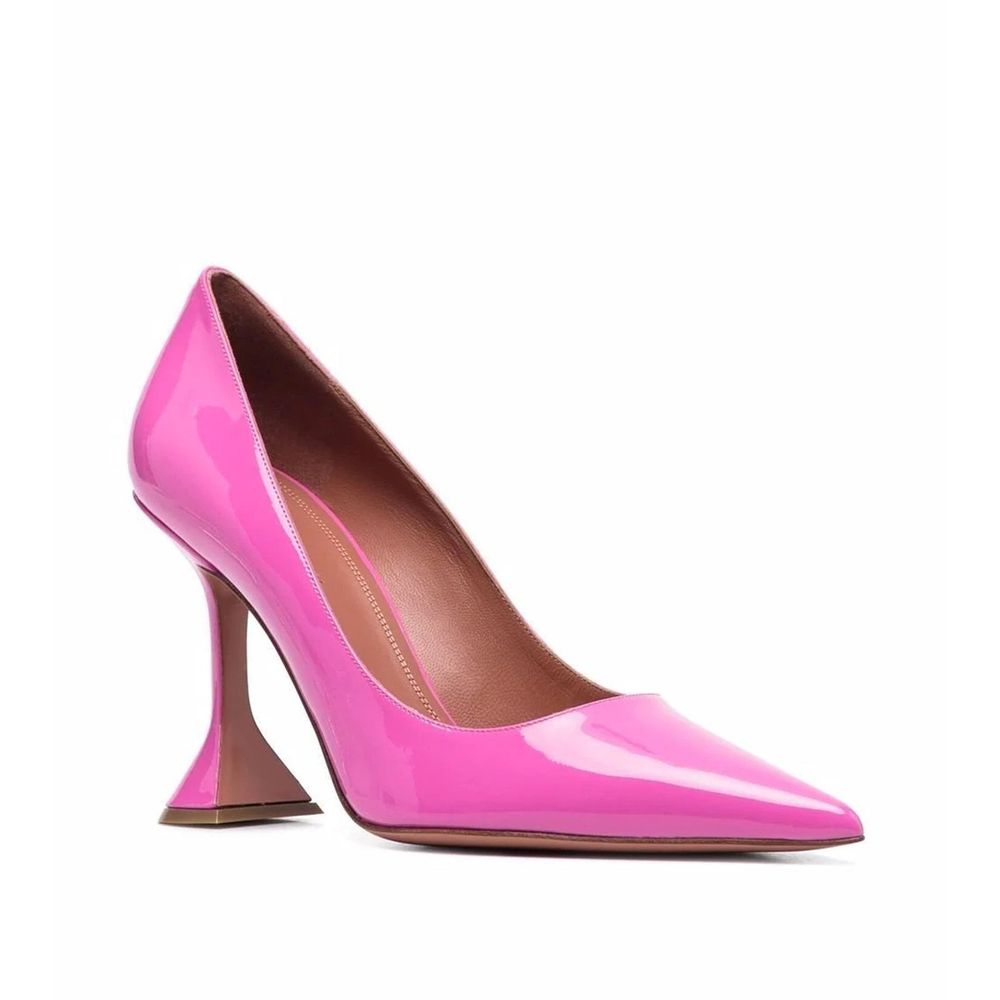 Amina Muaddi Leather Ami Patent Pumps Glam Steals