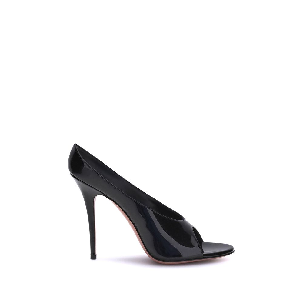 Amina Muaddi Leather Anok Sandals Glam Steals