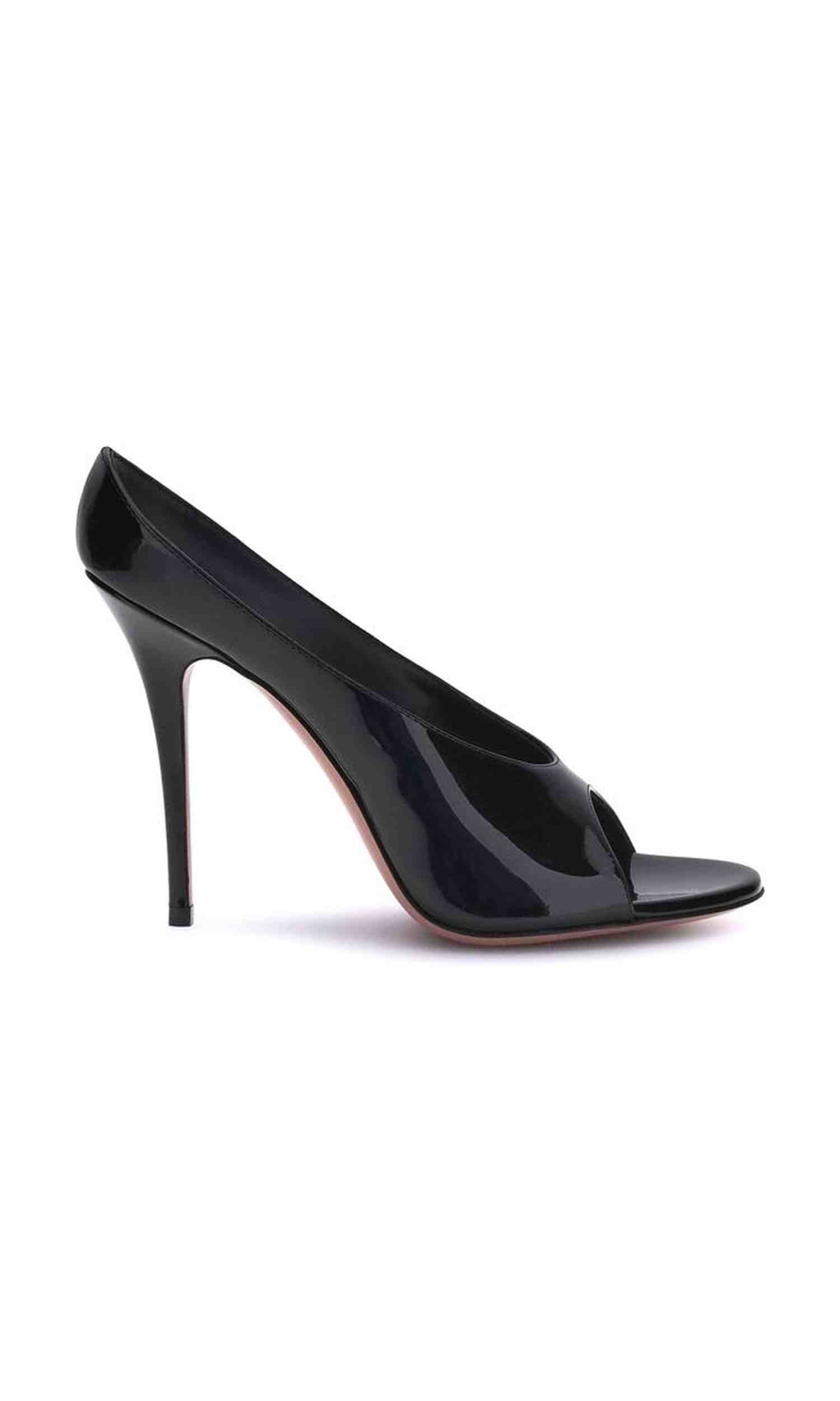 Amina Muaddi Leather Anok Sandals Glam Steals