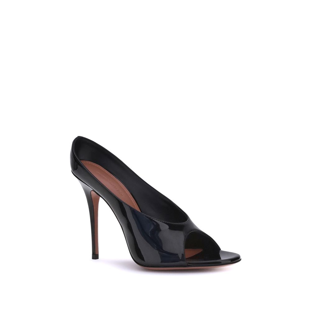 Amina Muaddi Leather Anok Sandals Glam Steals
