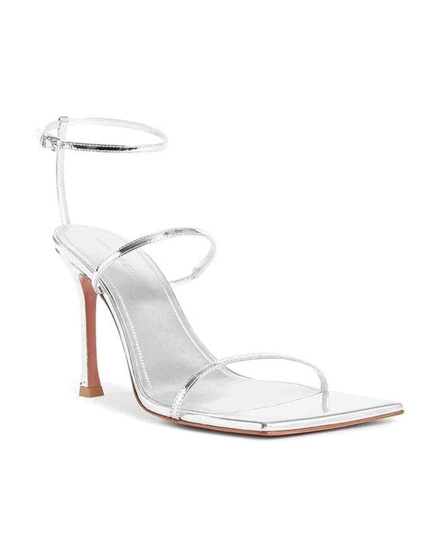 Amina Muaddi Leather Maya Sandals Glam Steals