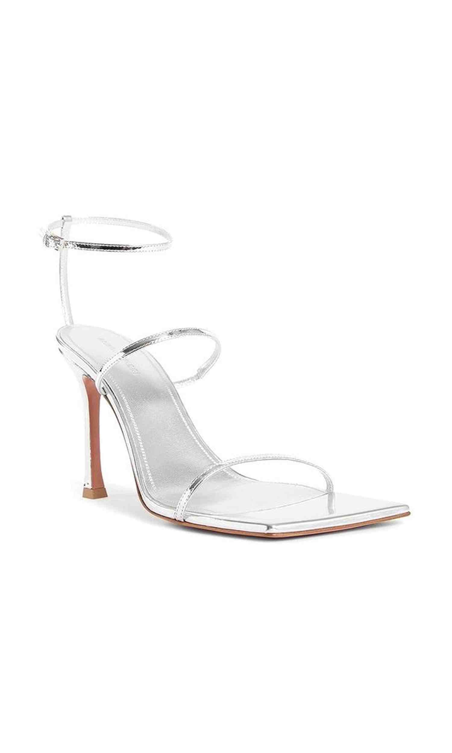 Amina Muaddi Leather Maya Sandals Glam Steals