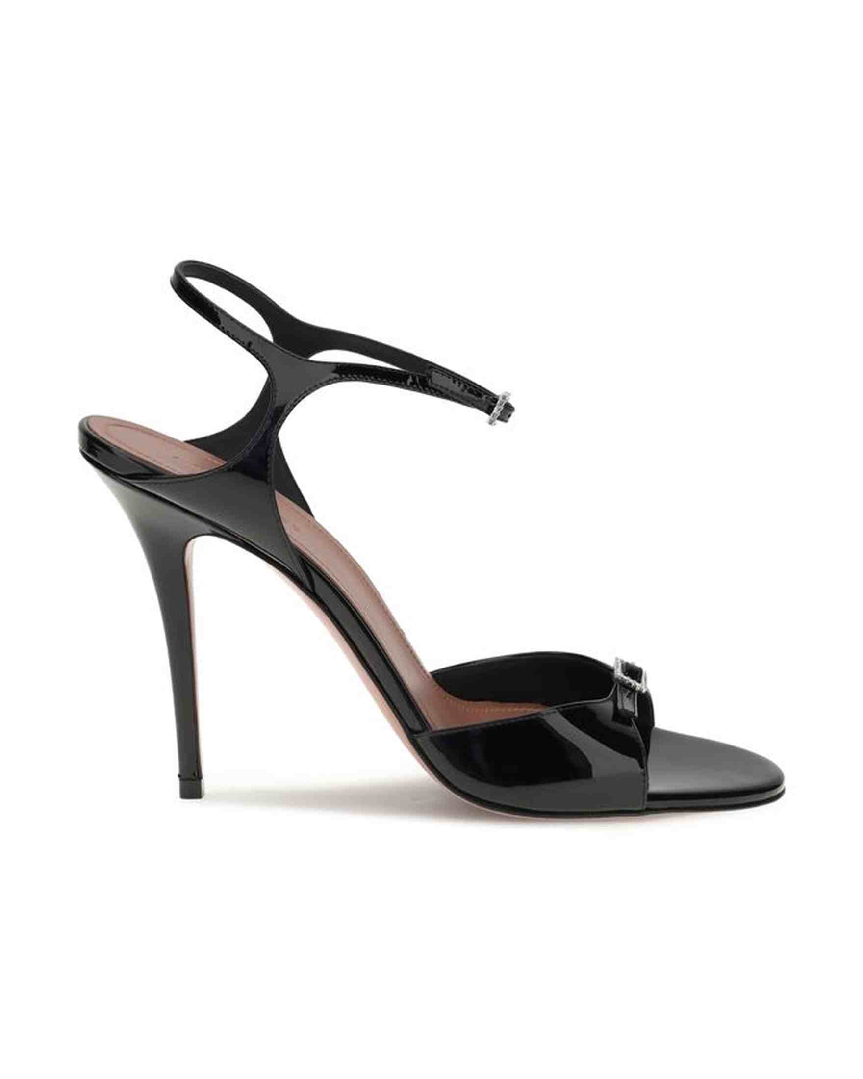 Amina Muaddi Leather Patent Adut Sandals Glam Steals