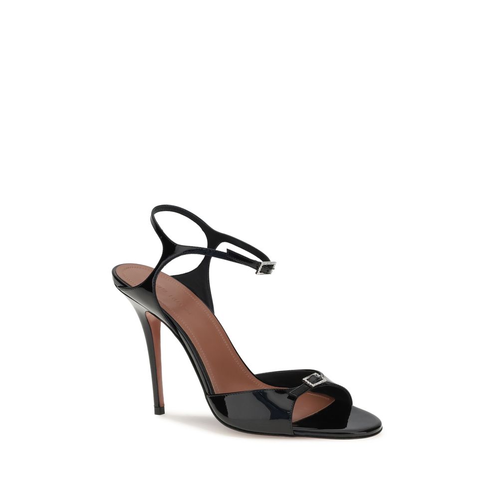 Amina Muaddi Leather Patent Adut Sandals Glam Steals