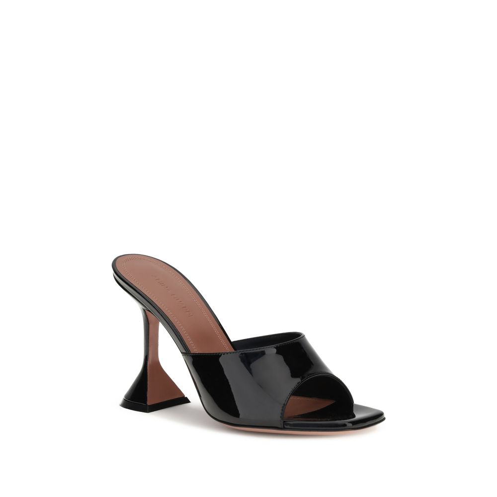 Amina Muaddi Leather Patent Lupita Sandals Glam Steals
