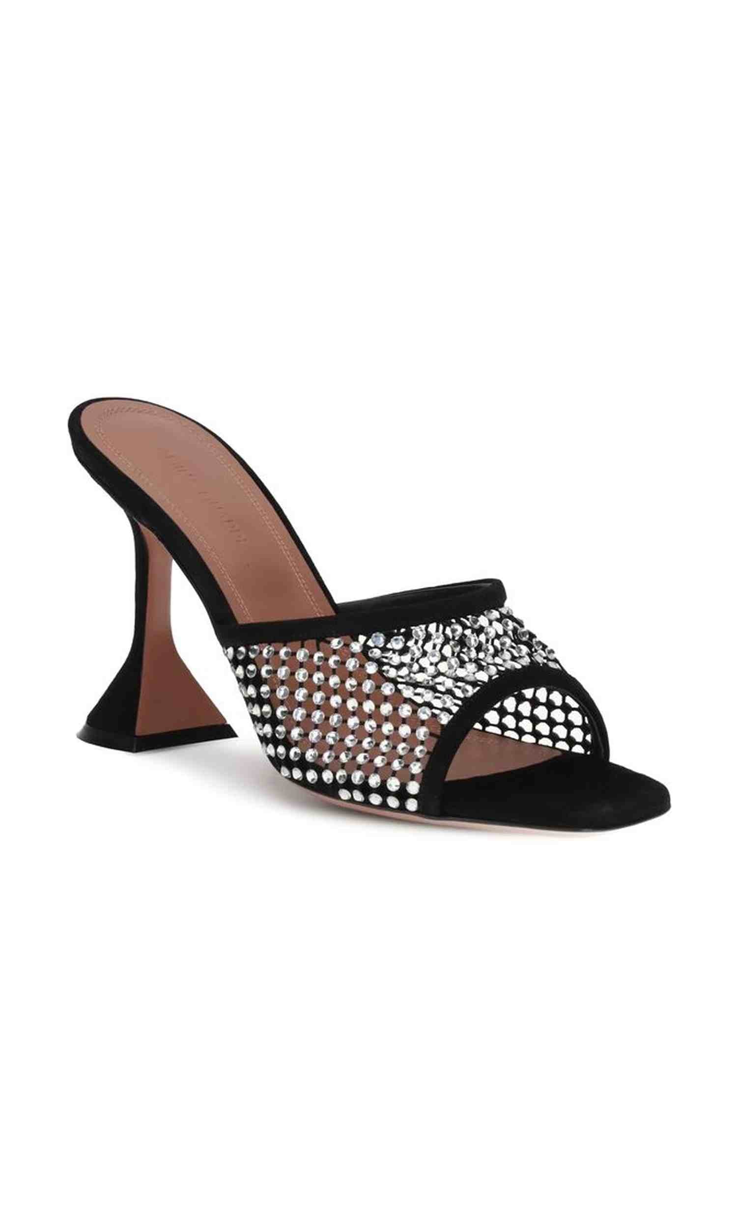 Amina Muaddi Lupita Crystal Sandals Glam Steals