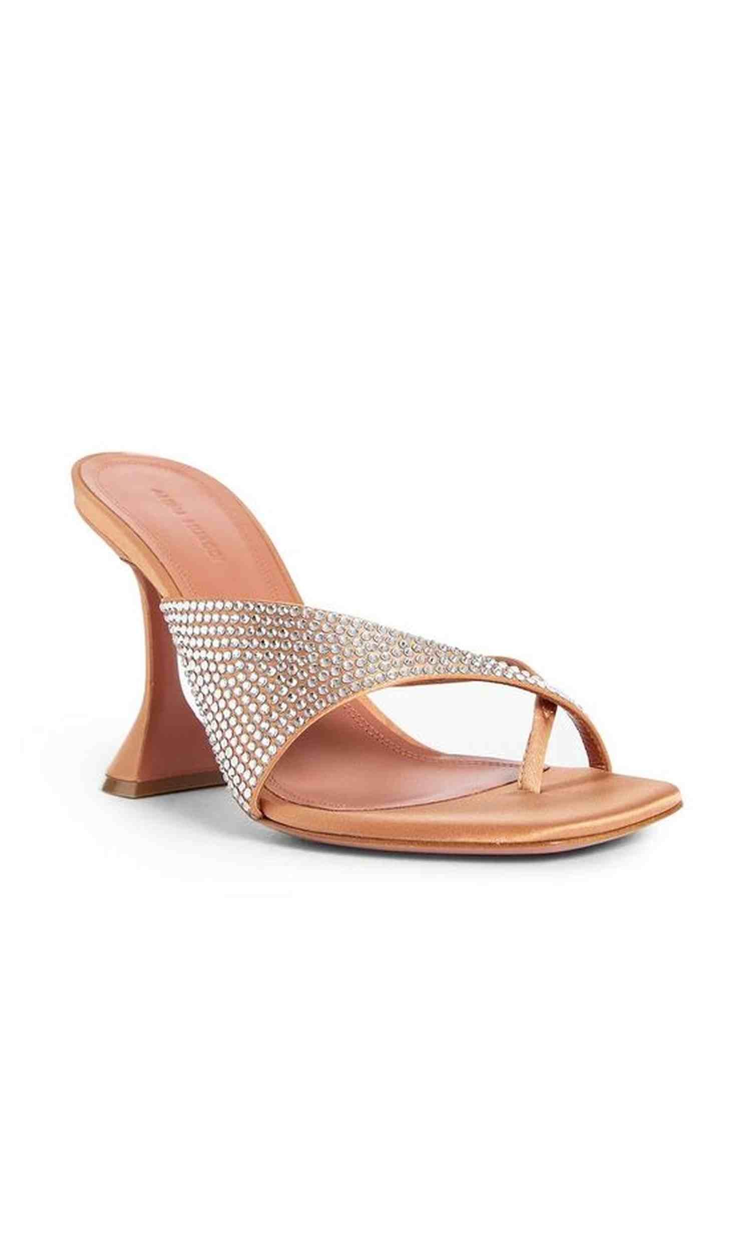 Amina Muaddi Shiona Slipper Crystals 95 Mules Glam Steals