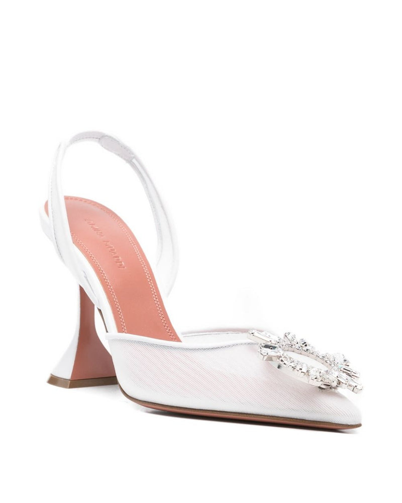 Amina Muaddi White Heel Glam Steals