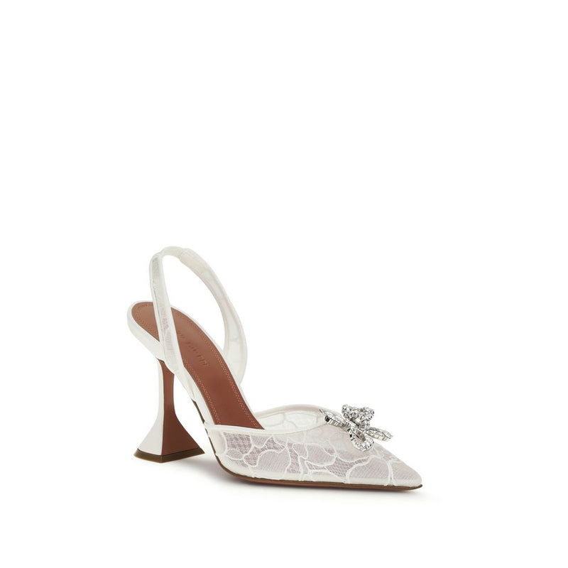 Amina Muaddi White High Heel Pumps Glam Steals