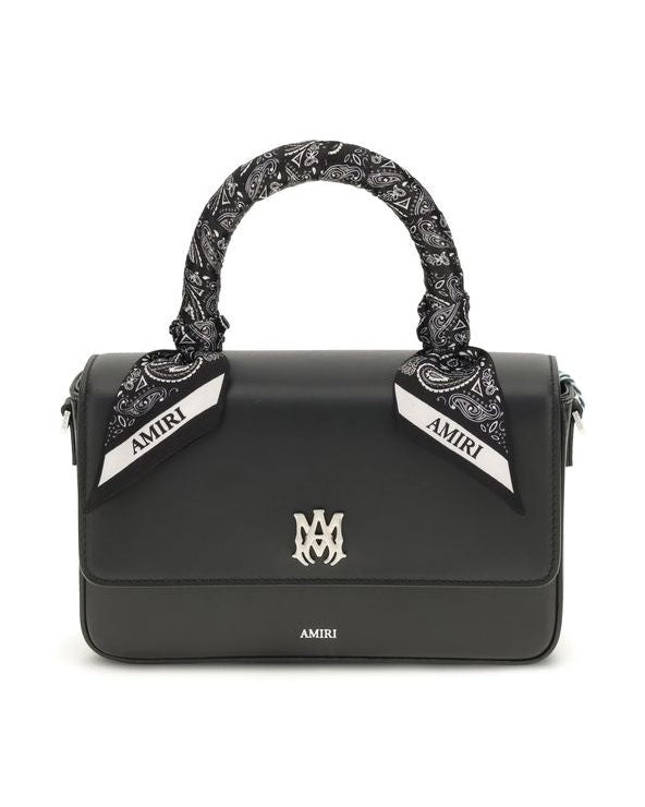 Amiri Black Calf Leather Bos Taurus Shoulder Bag Glam Steals